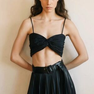 Zara WOMAN'S Twisted CRINKLE Bra Top